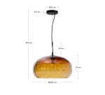 Plafonnier Balma en verre marron Ø 40 cm