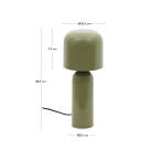 Lampe de table Monze en métal peint vert