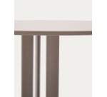 Table ronde d’extérieur Sedalis en acier avec plateau en aluminium taupe Ø 120 cm