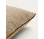 Housse de coussin Aleos en tissu mélangé avec liseré contrasté moutarde 45 x 45 cm