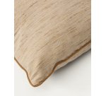 Housse de coussin Aleos en tissu mélangé avec liseré contrasté moutarde 45 x 45 cm