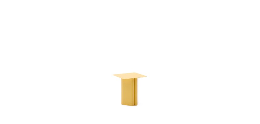 Table d'appoint en fer Arvin jaune 42 x 42 cm