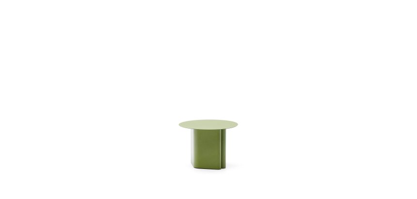 Table d'appoint en fer vert Arvin Ø 55 cm