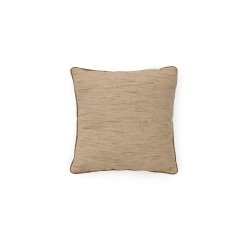 Aleos mustard cushion cover in melange fabric with contrasting trim 45 x 45cm