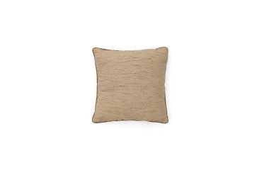Aleos mustard cushion cover in melange fabric with contrasting trim 45 x 45cm