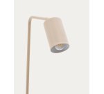 Manie metal floor lamp with beige textured finish