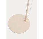 Manie metal floor lamp with beige textured finish