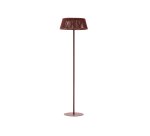 Lampadaire solaire d’extérieur Aldet en corde chinée terracotta et pied en métal terracotta Ø 46 cm