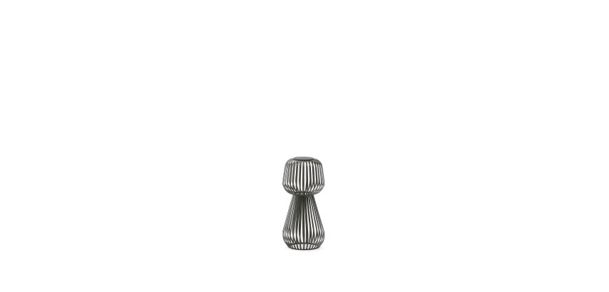 Lampe de table solaire Reiba en métal vert