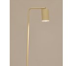 Manie metal floor lamp with beige textured finish