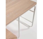 Meuble TV Yamina en mélaminé et acier peint en blanc 110 x 46 cm