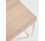 Meuble TV Yamina en mélaminé et acier peint en blanc 110 x 46 cm