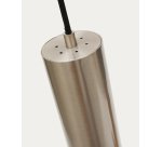 Suspension Andia en aluminium avec finition peinte argent brossé