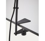 Lampe de bureau avec pince Jula en métal noir