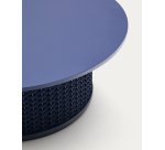 Table basse d’extérieur Sedalis en aluminium et corde bleue Ø 99 cm