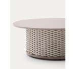 Table basse d’extérieur Sedalis en aluminium et corde taupe Ø 99 cm