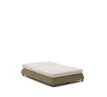 Transat double Meria en rotin synthétique et pieds en bois d’acacia