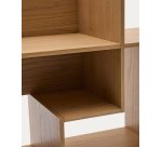 Étagère modulable Ina en placage de chêne finition ton naturel 80 x 80 cm