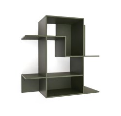 Modulares Regal Ina aus lackiertem MDF in Grün 80 x 80 cm