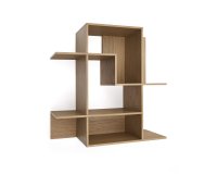 Étagère modulable Ina en placage de chêne finition ton naturel 80 x 80 cm