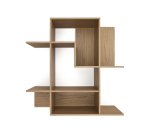 Étagère modulable Ina en placage de chêne finition ton naturel 80 x 80 cm