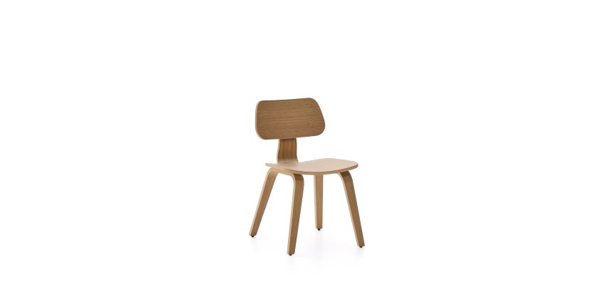 Chaise Gena en placage chêne