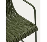 Chaise Maurina en acier galvanisé vert et corde verte