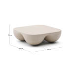 Table basse Colba en polystone 100 x 100 cm