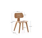 Chaise Gena en placage chêne