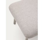 Repose-pieds Inari beige et acier finition peinte beige 60 x 50 cm