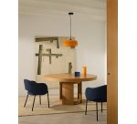 Plafonnier Reig en verre orange Ø 38 cm