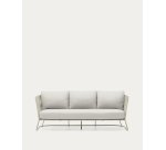 Canapé 3 places d’extérieur Saconca en corde et acier galvanisé gris 189 cm