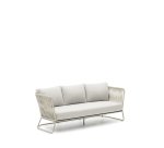 Canapé 3 places d’extérieur Saconca en corde et acier galvanisé gris 189 cm