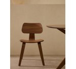 Chaise Gena en placage noyer