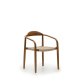 Chaise Nina - corde beige - bois d'acacia massif noyer