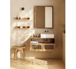 Repose-pieds Vicentina en bois de teck massif