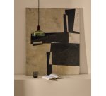 Toile abstraite Fida verte 118 x 94 cm