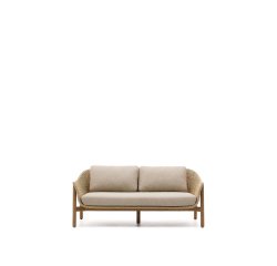 Divano 2 posti Galea in teak massello e rattan sintetico 170,5 cm FSC 100% FSC