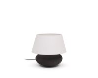 Nessi metal table lamp in a black terracotta effect finish