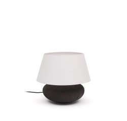 Nessi metal table lamp in a black terracotta effect finish