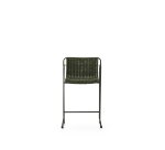 Tabouret Maurina en acier galvanisé vert et corde verte 64,5 cm