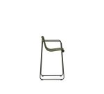 Tabouret Maurina en acier galvanisé vert et corde verte 64,5 cm