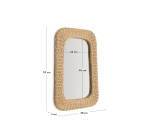 Miroir en rotin Zilna 38 x 59 cm