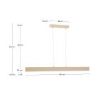 Plafonnier Boadella en aluminium finition peinte beige