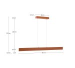 Plafonnier Boadella en aluminium finition peinte terracota