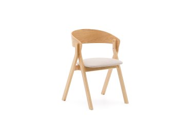 DE_Chaise Godia en placage de frêne finition naturelle et tissu chenille beige