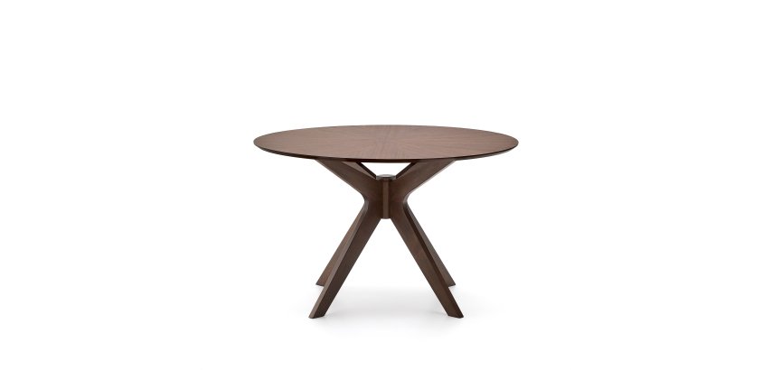 Naanim round table in walnut veneer, Ø 120 cm