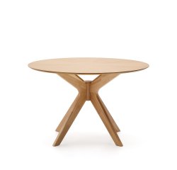 Tavolo rotondo Naanim in impiallacciatura di rovere Ø 120 cm