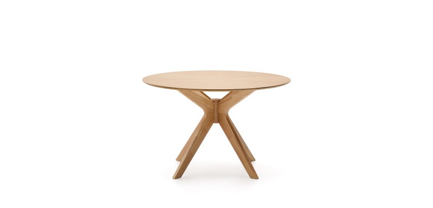 DE_Table Ronde Naanim en placage de chêne Ø 120 cm
