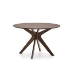 Table Ronde Naanim en placage de noyer Ø 120 cm